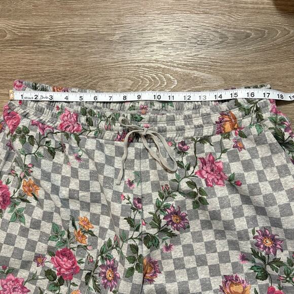 Daily Practice Floral Gingham Fleece Lined Jogger Sweatpants Size L *Rare! - Picture 4 of 6